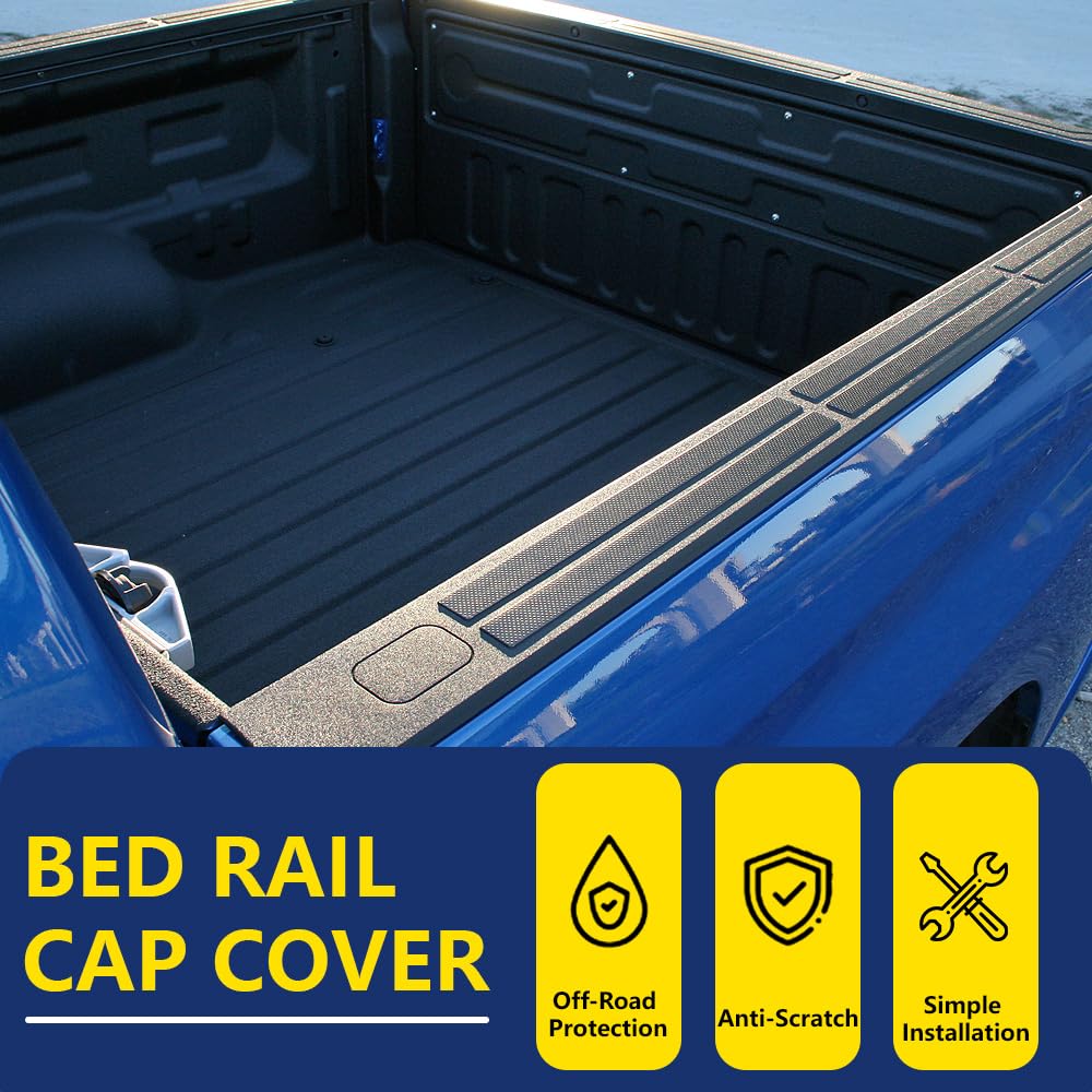 2Pcs Left +Right Bed Cap Molding Rail Protector Cover Replacement for Toyota Tundra 2014-2016 5.5 Ft Bed Tailgate Cap Top Molding Protector Bed-Exterior Trim Panel 2015 Black - Image 8