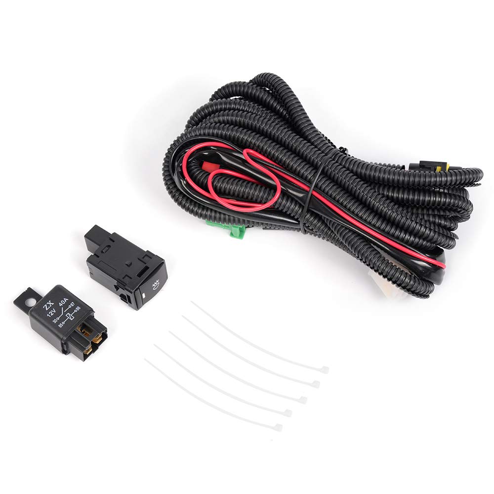 Compatible For Nissan Rogue S SL SV 2017-2018 Fog Lights Lamps Set with Switch Bezel Wires clear lens fog lights with H8 12V 35W bulbs For Nissan X-Trail - Image 7