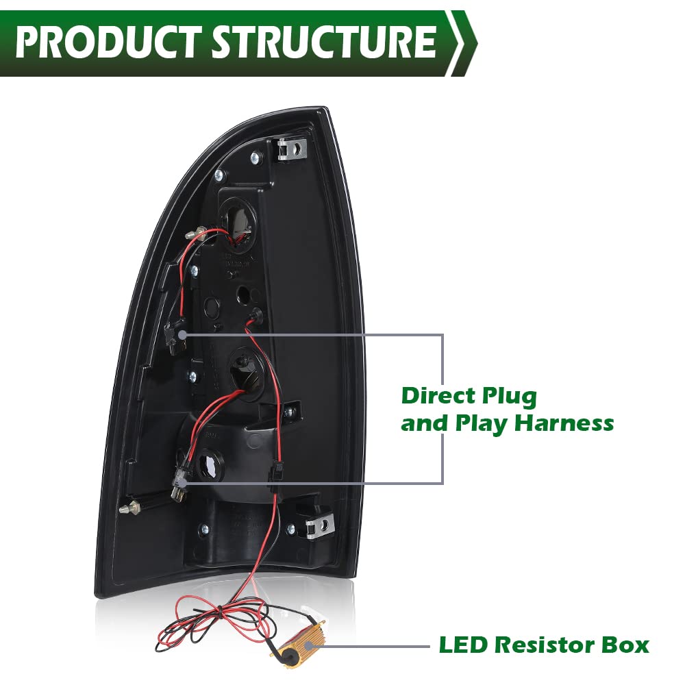 GRAND ORANGE 3D LED Tail Lights Assembly Rear Lights Brake Parking Lamps Compatible with 2005-2015 Toyota Tacoma LH & RH LED Tail Lamps Clear Lens 8155004150 8156004150 8156104150 8155104150 - Image 8