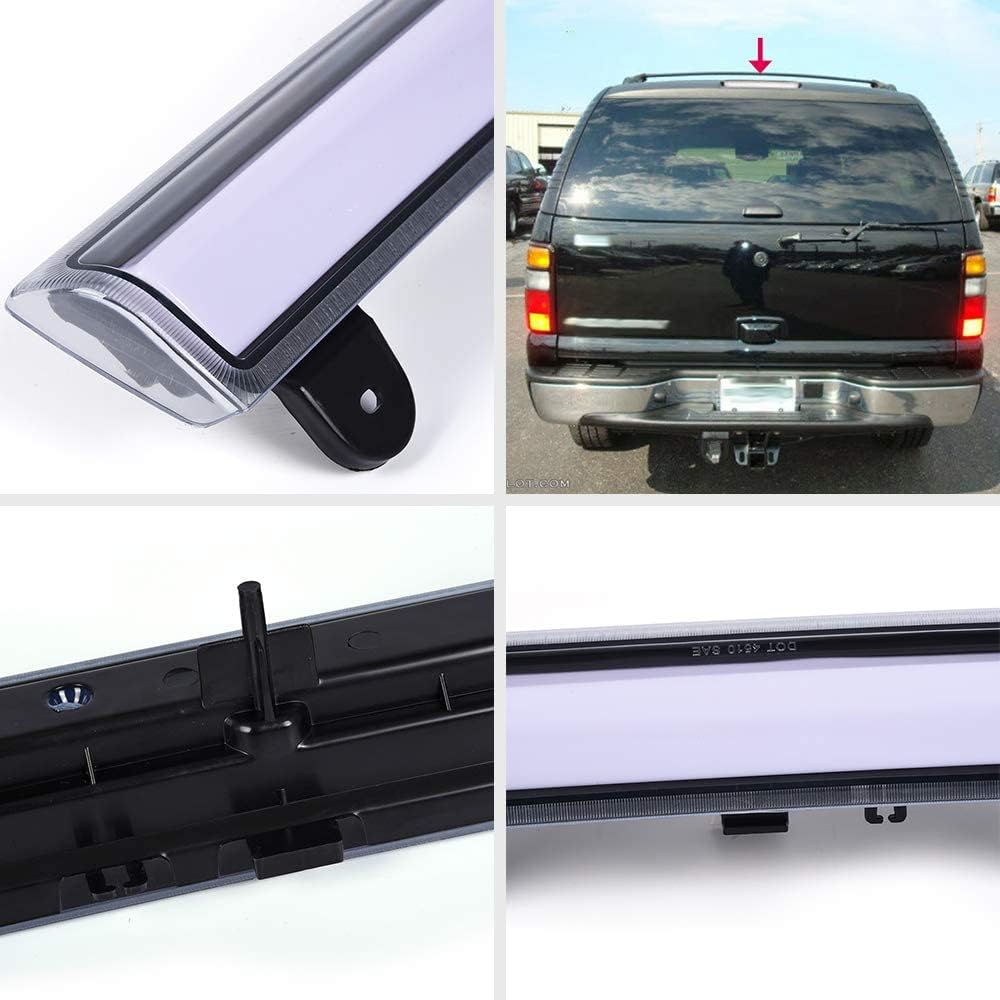 GRAND ORANGE 3rd LED Tail Brake Light Replacement for Chevy Suburban Tahoe GMC Yukon XL 2000-2006 High Mount Stop Tail Lamp White Lens 01 02 03 04 05 - Image 9