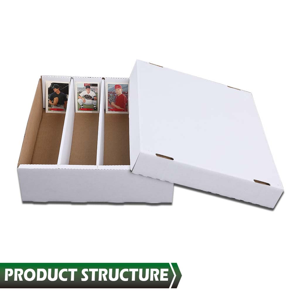 GRAND ORANGE 4 ROW 3200 Count Trading Card Storage Box, Sports & Trading Card Storag, Monster Shoe Box Card Storage Box - Image 4