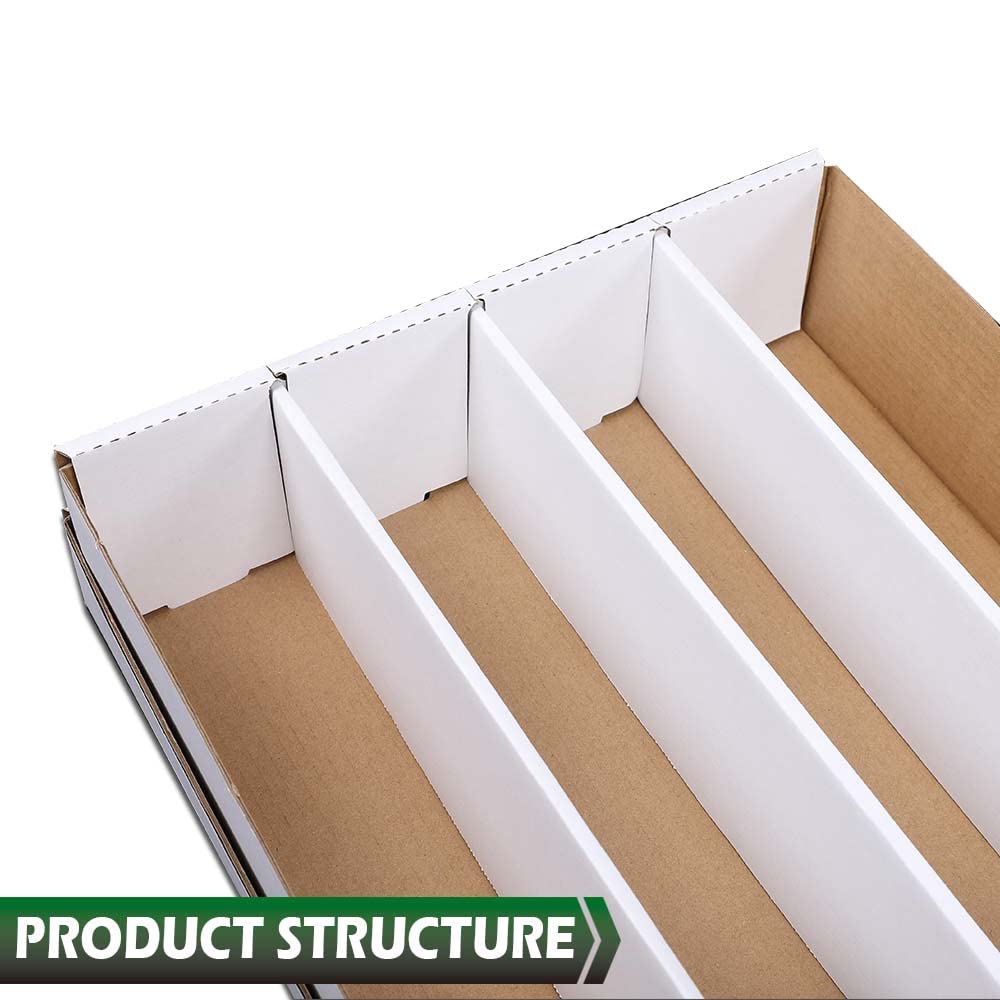 GRAND ORANGE 4 ROW 3200 Count Trading Card Storage Box, Sports & Trading Card Storag, Monster Shoe Box Card Storage Box - Image 5