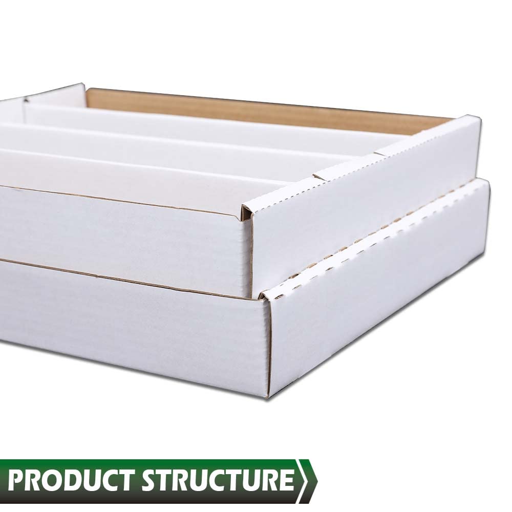GRAND ORANGE 4 ROW 3200 Count Trading Card Storage Box, Sports & Trading Card Storag, Monster Shoe Box Card Storage Box - Image 6