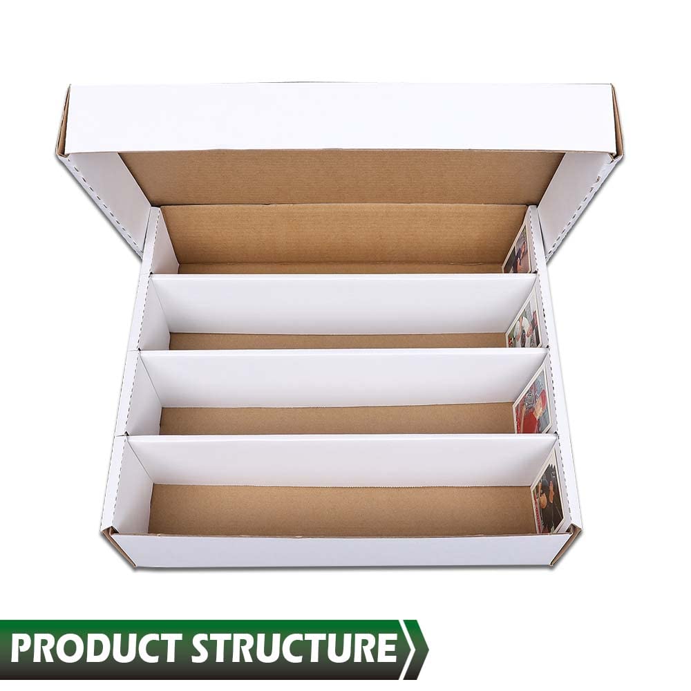 GRAND ORANGE 4 ROW 3200 Count Trading Card Storage Box, Sports & Trading Card Storag, Monster Shoe Box Card Storage Box - Image 8