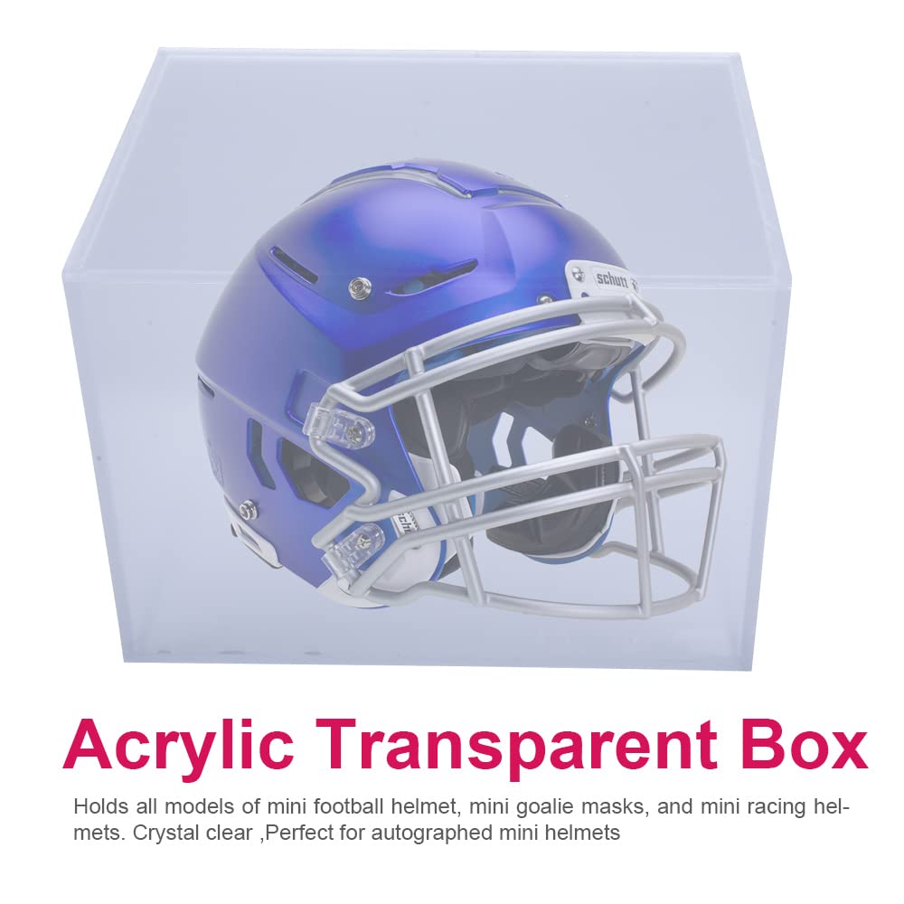 GRAND ORANGE 7 Inch Mini Football Helmet Display Box Display Box Case Empty Container - Image 3