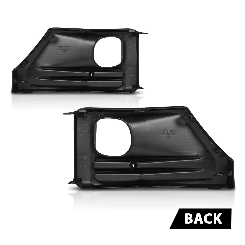 GRAND ORANGE Bumper Fog Light Bezel Pair Fit Toyota RAV4 2019-2023 521280R170, 521270R170, TO1038226, TO1039226 Black Fog Lamp Cover - Image 5