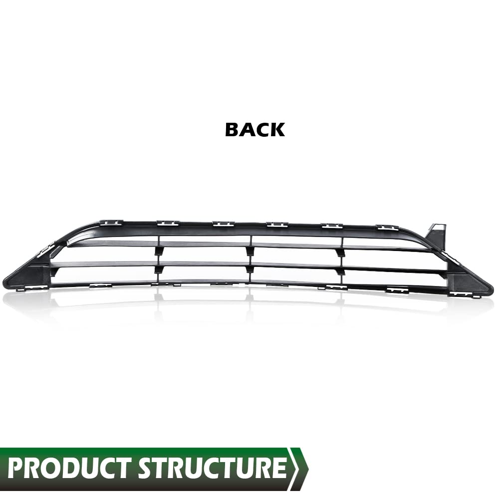 GRAND ORANGE Bumper Grille Lower Insert Compatible with 2017 2018 2019 Nissan Rogue Bumper Grille Black 622546FL0A - Image 3
