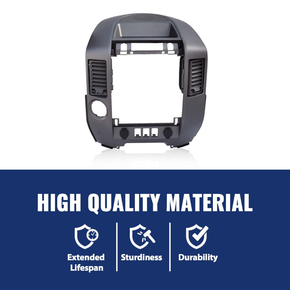 GRAND ORANGE Center Dash Radio AC Bezel w/Speaker Bezel Compatible with 2004-2006 Nissan Titan, Armada SE & LE Gray Radio Player Climate Control Bezel 682577S000 - Image 3