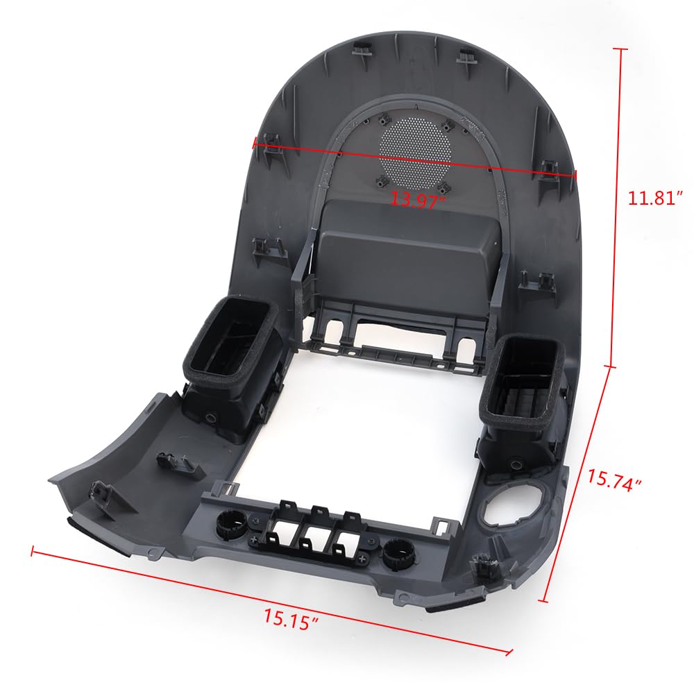 GRAND ORANGE Center Dash Radio AC Bezel w/Speaker Bezel Compatible with 2004-2006 Nissan Titan, Armada SE & LE Gray Radio Player Climate Control Bezel 682577S000 - Image 5