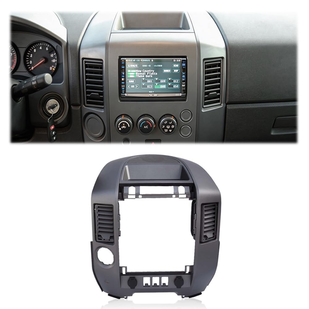 GRAND ORANGE Center Dash Radio AC Bezel w/Speaker Bezel Compatible with 2004-2006 Nissan Titan, Armada SE & LE Gray Radio Player Climate Control Bezel 682577S000 - Image 6