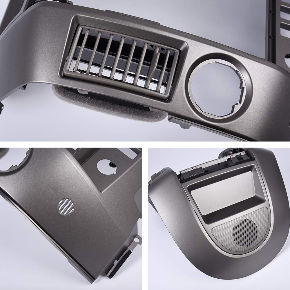 GRAND ORANGE Center Dashboard Radio AC Bezel Compatible with 2004-2006 Nissan Titan (LE, SE) / 2005-2006 Nissan Armada (LE. SE) Gray W/Speaker Bezel 682577S000 - Image 7