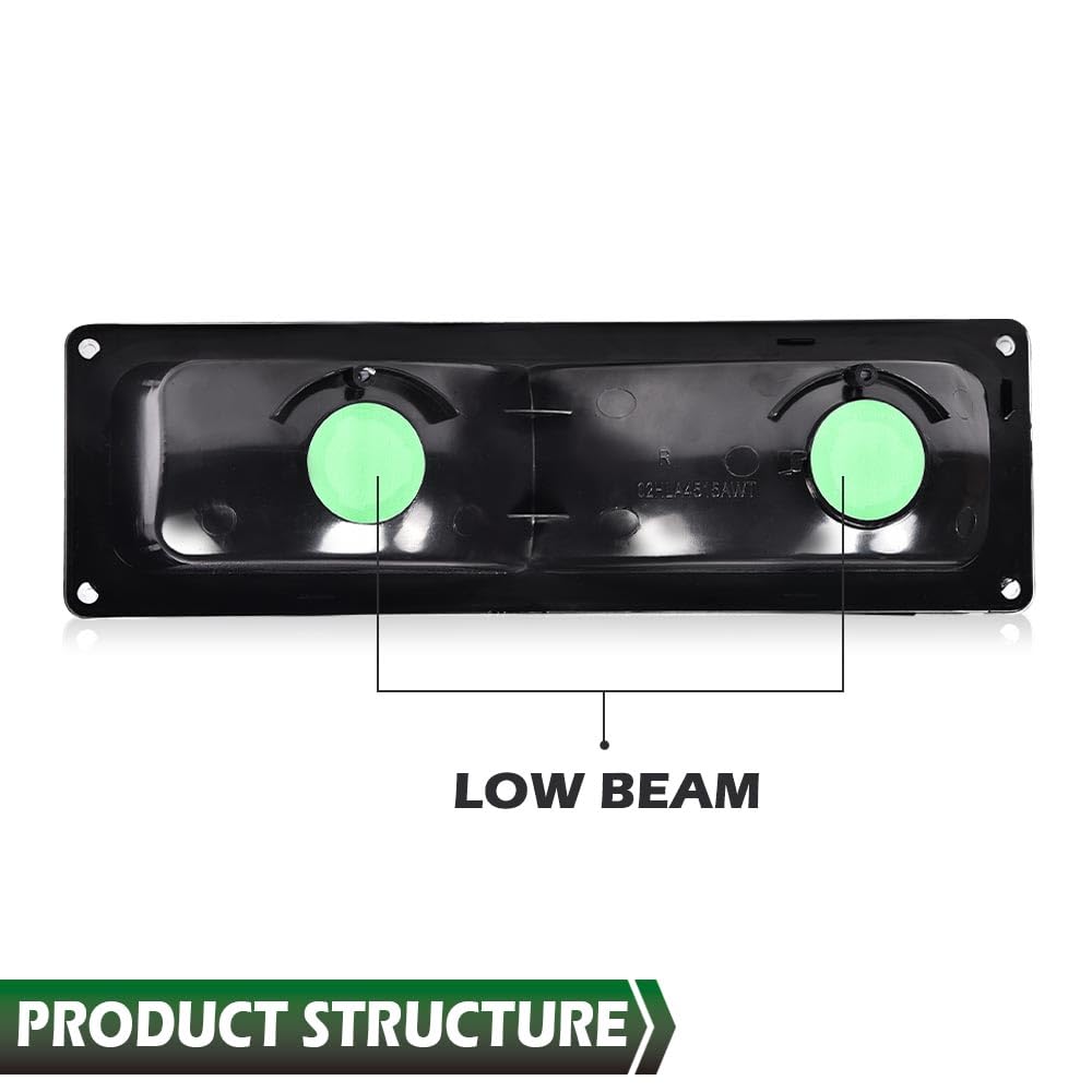 GRAND ORANGE Chrome Clear Headlights Assembly Bumper Corner Lamps 1994-1998 Replacement For CHEVY C10 C/K 1500/2500/3500 Tahoe Silverado Suburban - Image 5