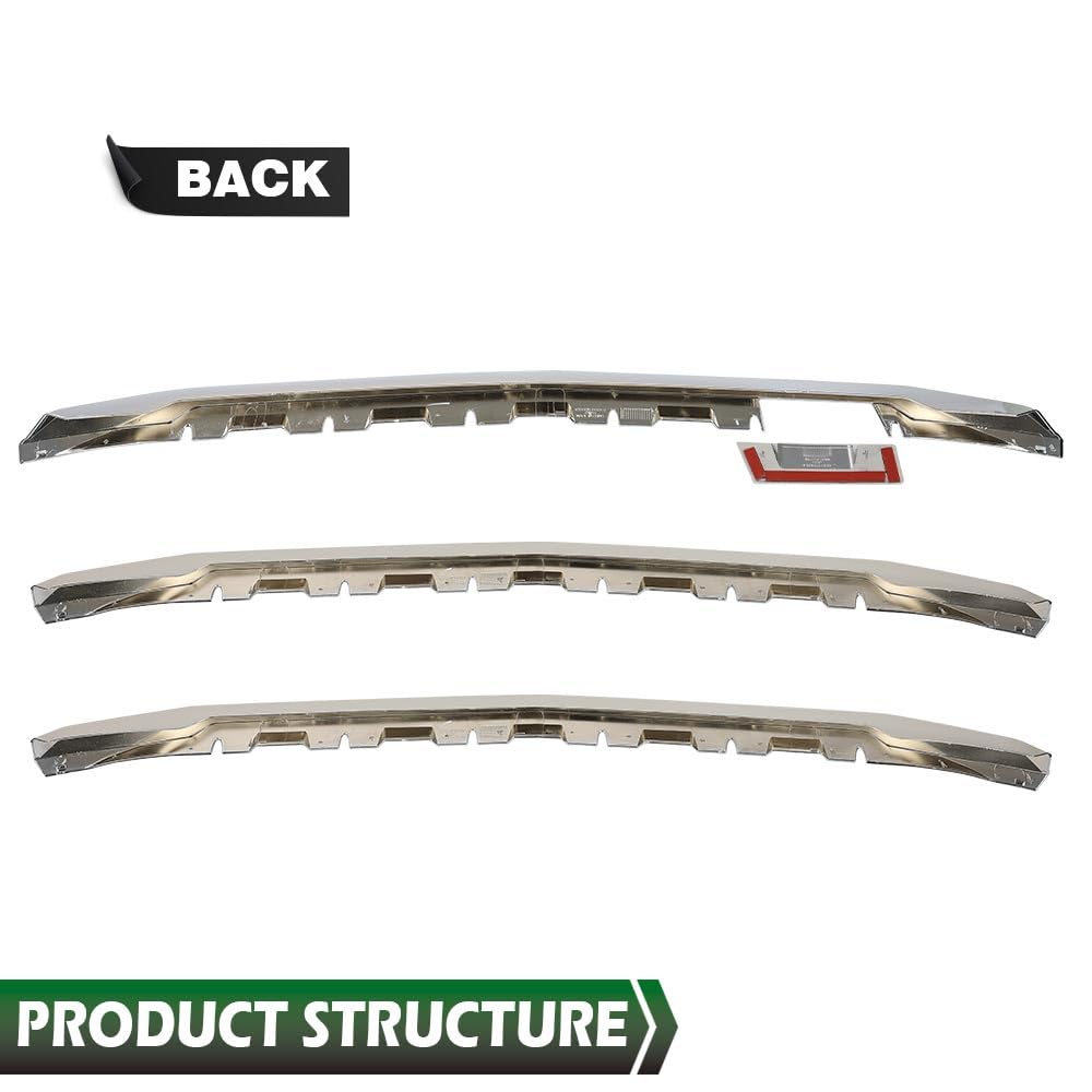 GRAND ORANGE Chrome Snap On Grille Inserts Overlay Grill Cover Compatible with 2016-2018 Chevy Silverado 1500 LT Z71 Only/Fit 2019 1500 LD Old Body(WT, LT, Custom) 3961039403 - Image 4