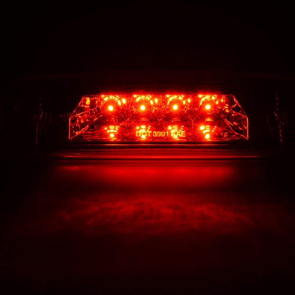 GRAND ORANGE Clear Lens Red LED Tail Light 3rd Third Brake Light Assembly Compatible with Jeep Cherokee 1997-2001 Hight Mount Rear Tail Lamps Replacement - Image 3