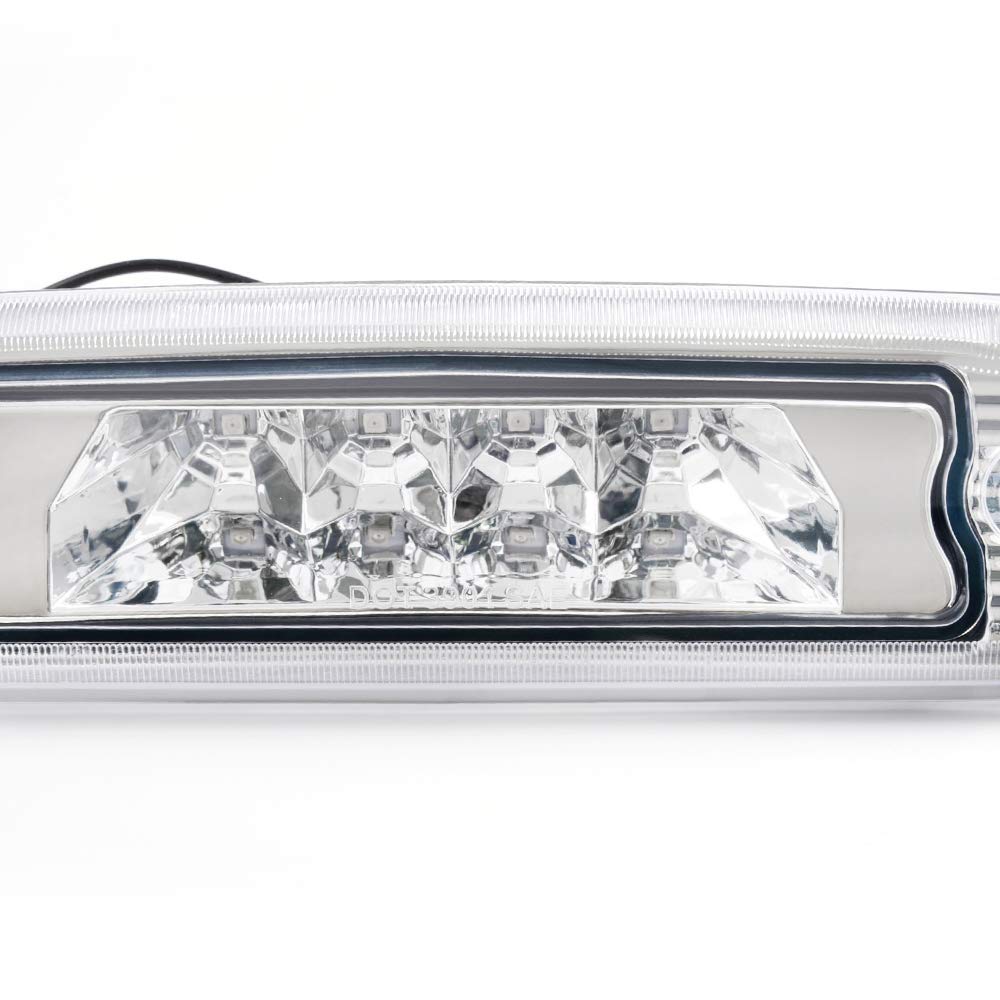 GRAND ORANGE Clear Lens Red LED Tail Light 3rd Third Brake Light Assembly Compatible with Jeep Cherokee 1997-2001 Hight Mount Rear Tail Lamps Replacement - Image 9