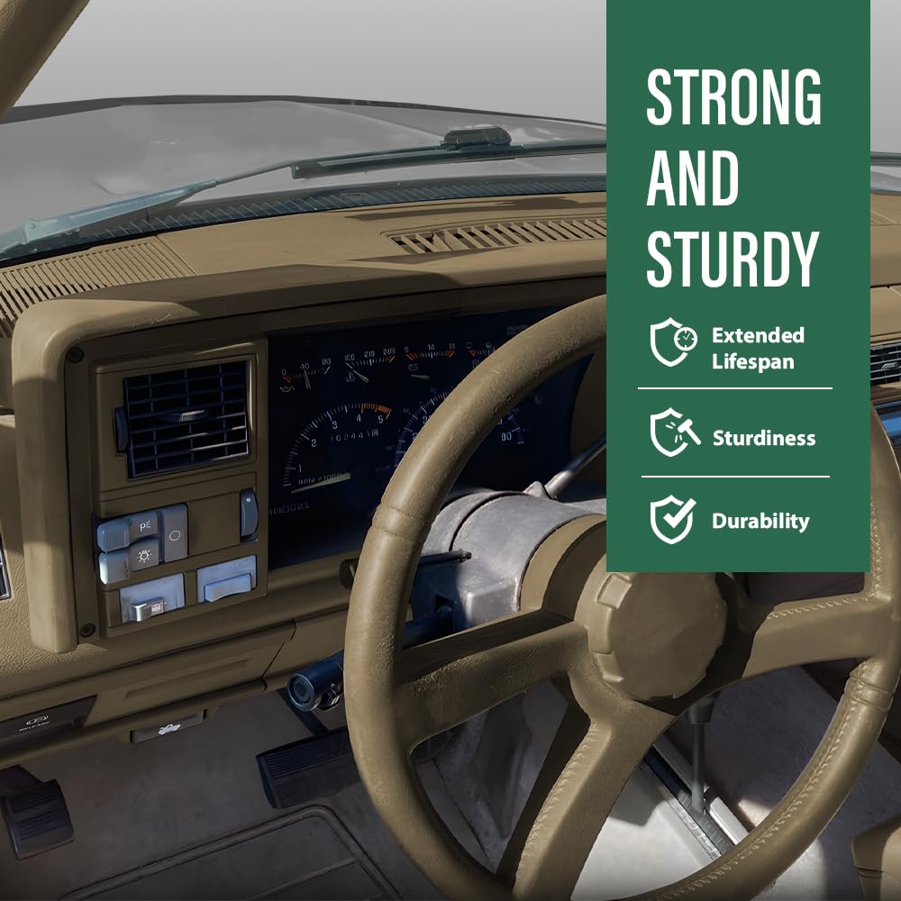 GRAND ORANGE Dash Dashboard Core, Compatible with Chevy & GMC Truck 1988-1994, Fit Chevy Blazer/GMC Yukon Suburban 1992-1994, Beige - Image 4