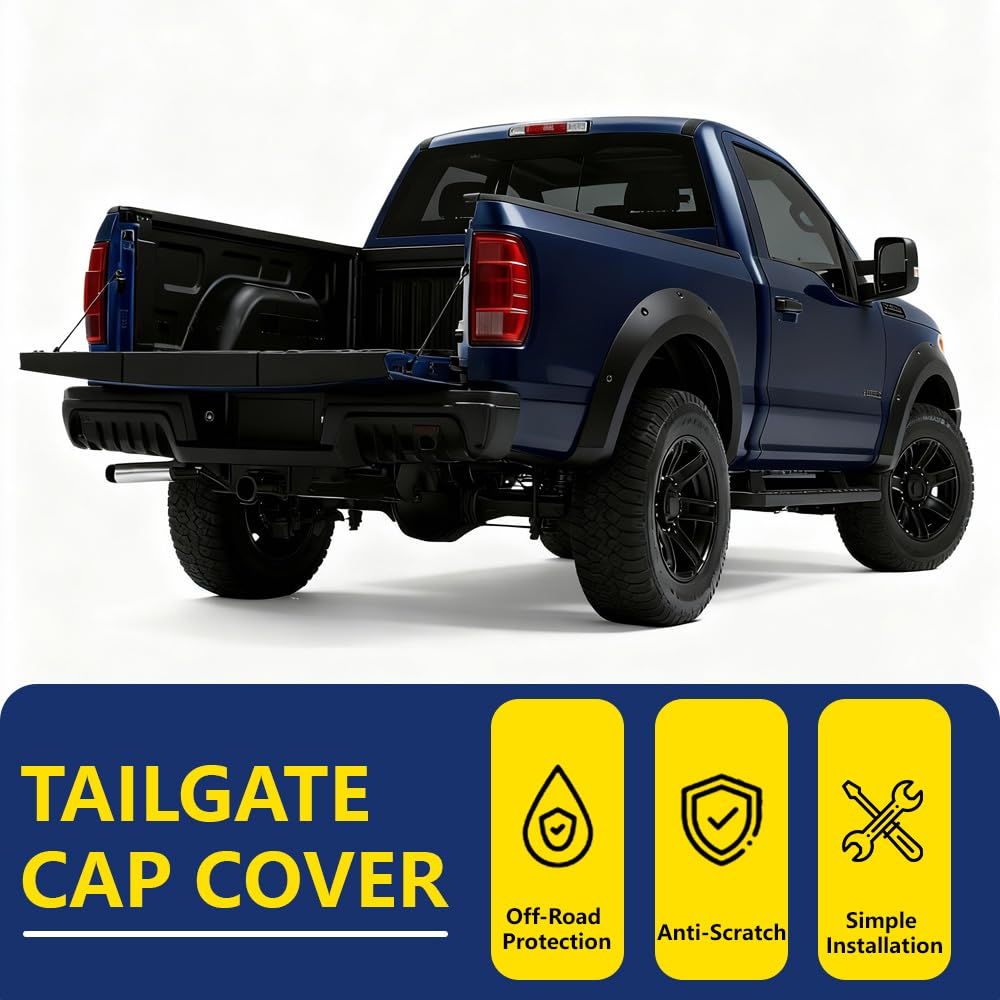 GRAND ORANGE Flexible Step Tailgate Molding Compatible with Ford F250 F350 2011 2012 2013 2014 2015 2016 Black - Image 4