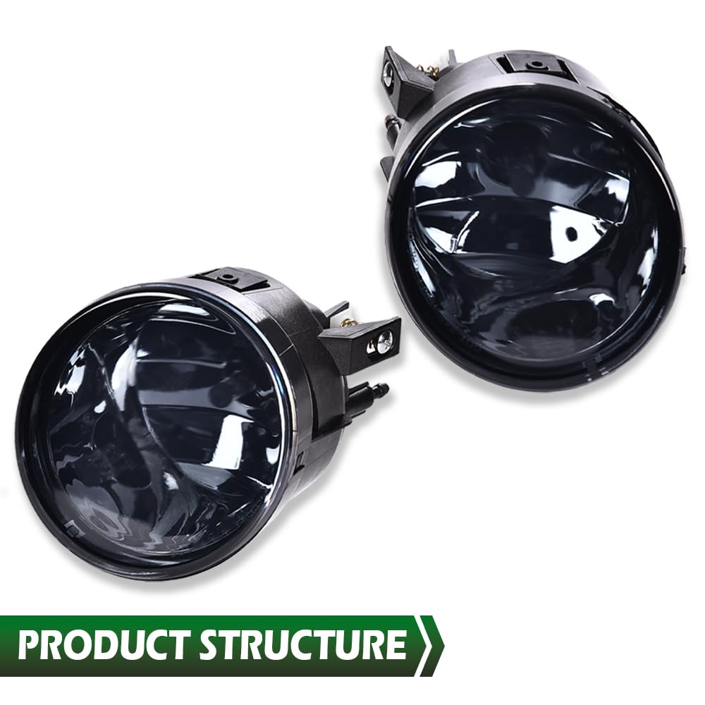 GRAND ORANGE Front Bumper Fog Lights Left/Right Smoky Lens Compatible with Nissan Armada 2005-2007/Nissan Titan 2004-2015 Fog Lamp Assembly Driver & Passenger Side - Image 3