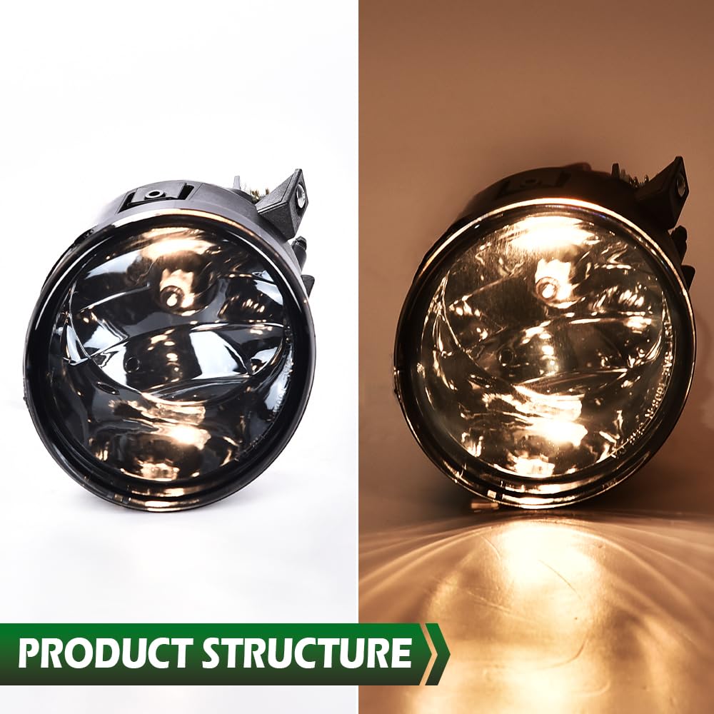 GRAND ORANGE Front Bumper Fog Lights Left/Right Smoky Lens Compatible with Nissan Armada 2005-2007/Nissan Titan 2004-2015 Fog Lamp Assembly Driver & Passenger Side - Image 5