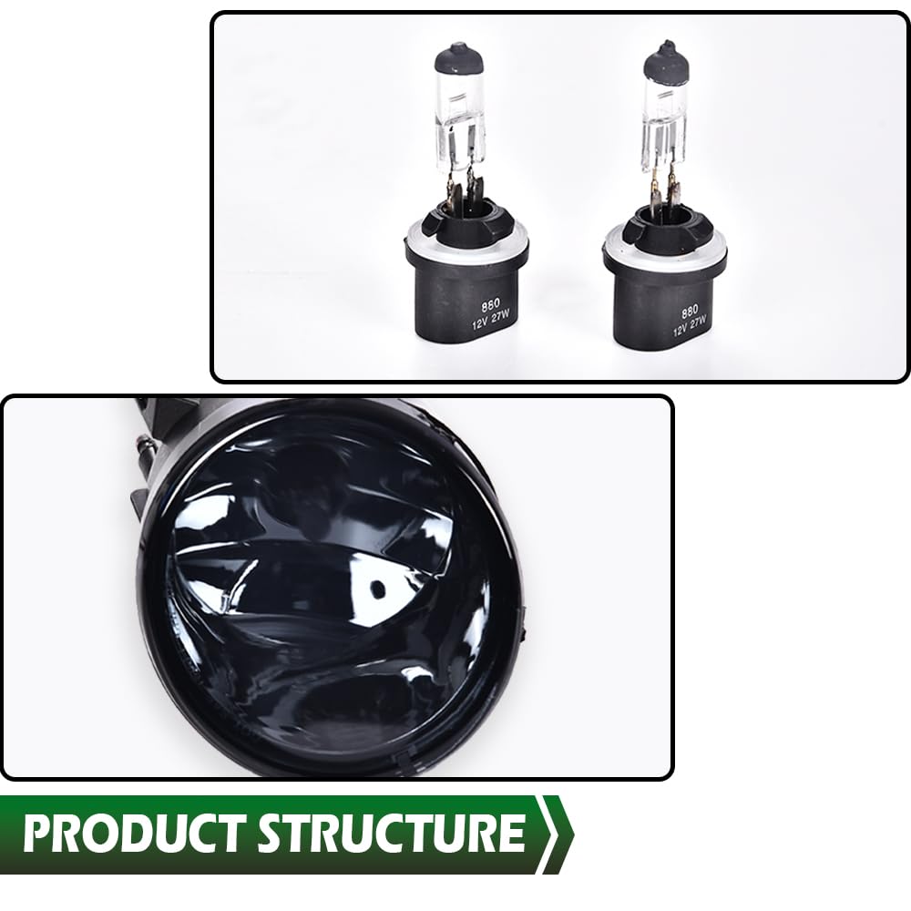 GRAND ORANGE Front Bumper Fog Lights Left/Right Smoky Lens Compatible with Nissan Armada 2005-2007/Nissan Titan 2004-2015 Fog Lamp Assembly Driver & Passenger Side - Image 7