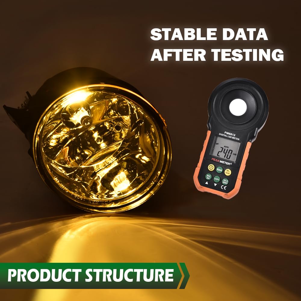 GRAND ORANGE Front Bumper Fog Lights Left/Right Yellow Lens Compatible with Nissan Armada 2005-2007/Nissan Titan 2004-2015 Fog Lamp Assembly Driver & Passenger Side - Image 5