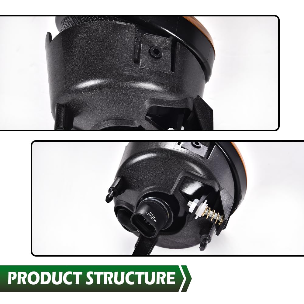 GRAND ORANGE Front Bumper Fog Lights Left/Right Yellow Lens Compatible with Nissan Armada 2005-2007/Nissan Titan 2004-2015 Fog Lamp Assembly Driver & Passenger Side - Image 7