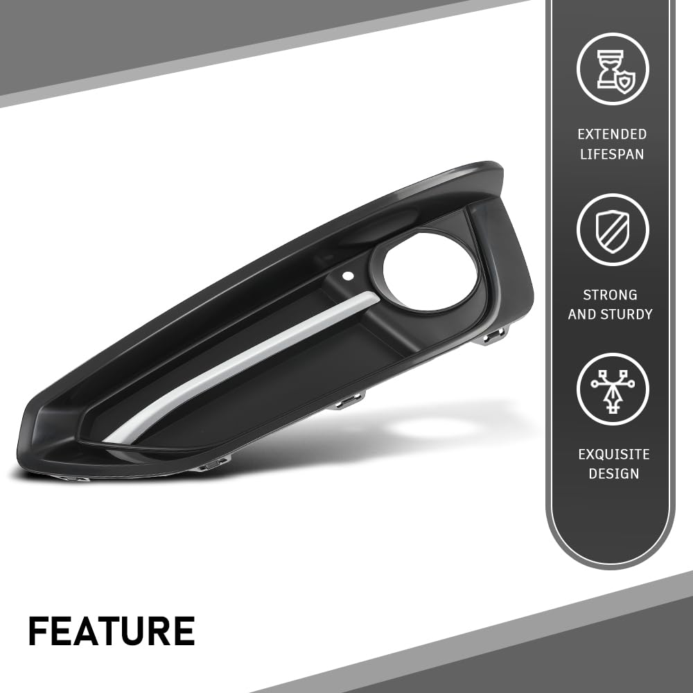 GRAND ORANGE Front Fog Light Cover Molding Left Driver Side Fit BMW 228i / 228i xDrive Base 2014-2016, Fit 230i / 230i xDrive Base 2017-2021, For Sport Line Model 51117343731, BM1038163 - Image 5