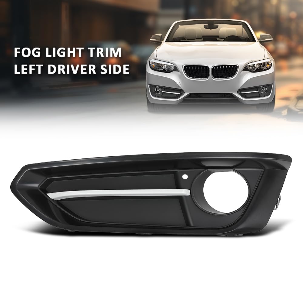 GRAND ORANGE Front Fog Light Cover Molding Left Driver Side Fit BMW 228i / 228i xDrive Base 2014-2016, Fit 230i / 230i xDrive Base 2017-2021, For Sport Line Model 51117343731, BM1038163 - Image 8