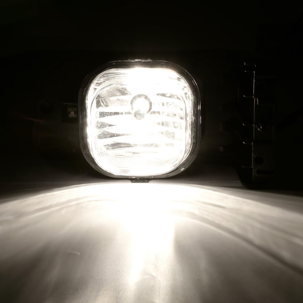 GRAND ORANGE Front Fog Light Lamp Assembly Left&Right Side w/bulbs H10 12V 42W Compatible with Ford F250 F350 F450 F550 Super Duty 2005-2007/ Ford Excursion 2005 Clear Lens - Image 6