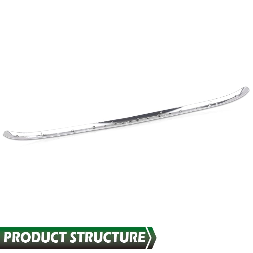 GRAND ORANGE Front Grille Hood Molding Trim Moulding Chrome Compatible with Chevy Silverado 2500 HD 3500 HD 2011-2014 20963700, GM1235124 - Image 8