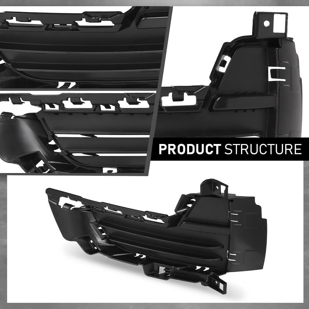 GRAND ORANGE Front Lower Bumper Grille Fog Light Bezel Left Driver Side Compatible with BMW X5 F15 2014-2018, Fit For Models Without M Sport Line Black Plastic 51117307993, BM1038151 - Image 6