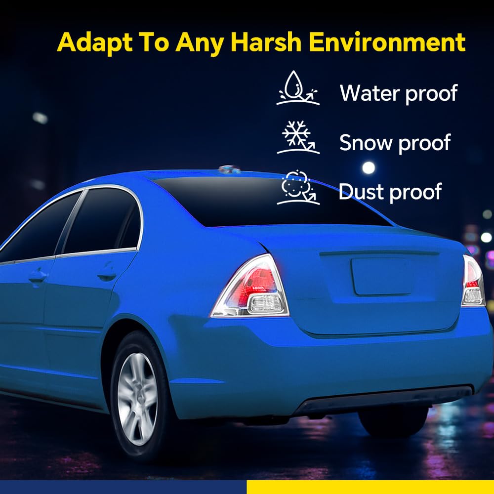 GRAND ORANGE Halogen Tail Lights Assembly Tail Lamp Pair Clear & Red Lens w/o Bulbs Compatible with Ford Fusion (submodel: S, SE, SEL) 2006-2009 6E5Z13404B, 6E5Z13405B, FO2819113C, FO2818123C - Image 5