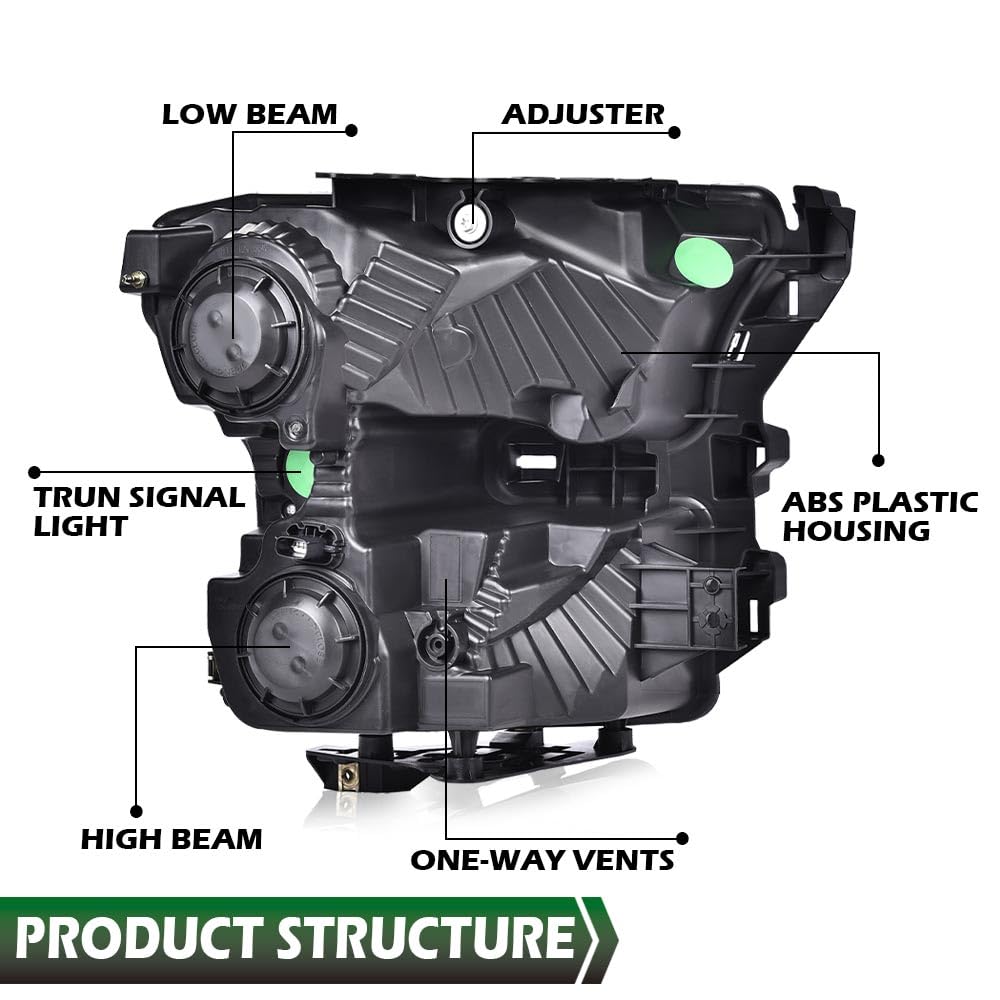 GRAND ORANGE Headlights Assembly Compatible with 2015 2016 2017 Ford F150 LH & RH Headlamps FO2502335 FO2503335 FO2502344 - Image 4