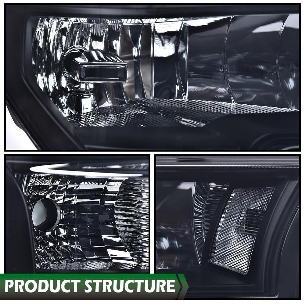 GRAND ORANGE Headlights Assembly Compatible with 2015 2016 2017 Ford F150 LH & RH Headlamps FO2502335 FO2503335 FO2502344 - Image 5