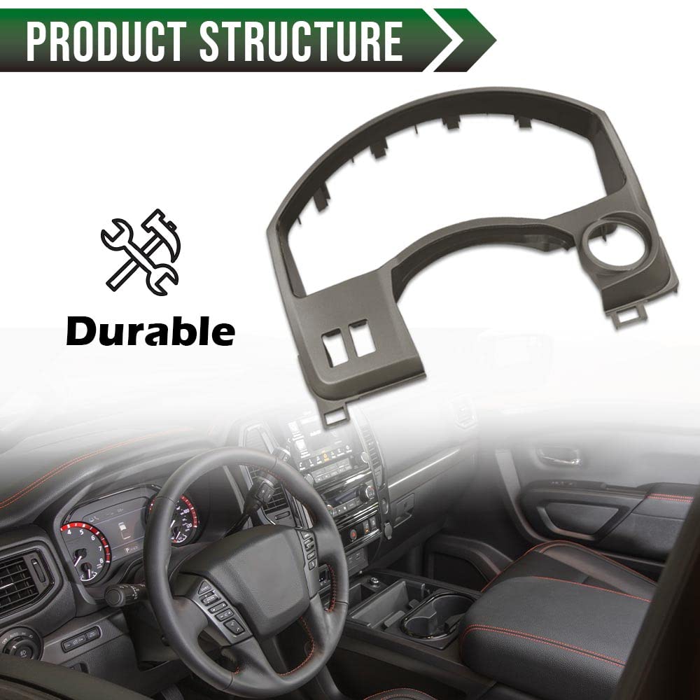 GRAND ORANGE Instrument Cluster Dash Panel Gauge Cover Bezel Trim Compatible with Nissan Titan 2004 2005 2006 /Fit Nissan Armada 2004-2006 Dash Panel 68240-7S000 - Image 9