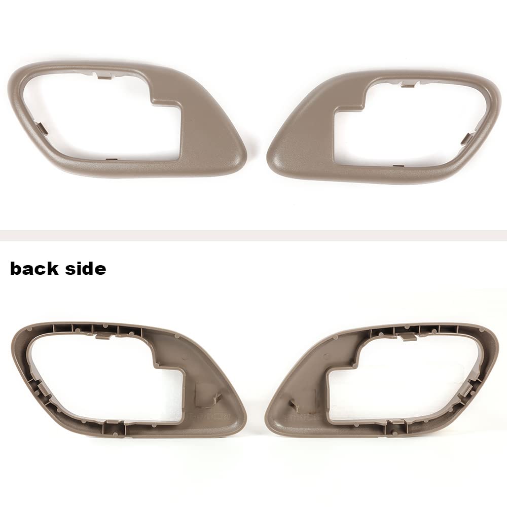 GRAND ORANGE Interior Door Handle Trim Bezel 2pcs Compatible with Chevy Tahoe GMC Yukon Suburban C1500 C2500 K1500 K2500 K3500 1995-2002 15708082 15708081 Brown - Image 3
