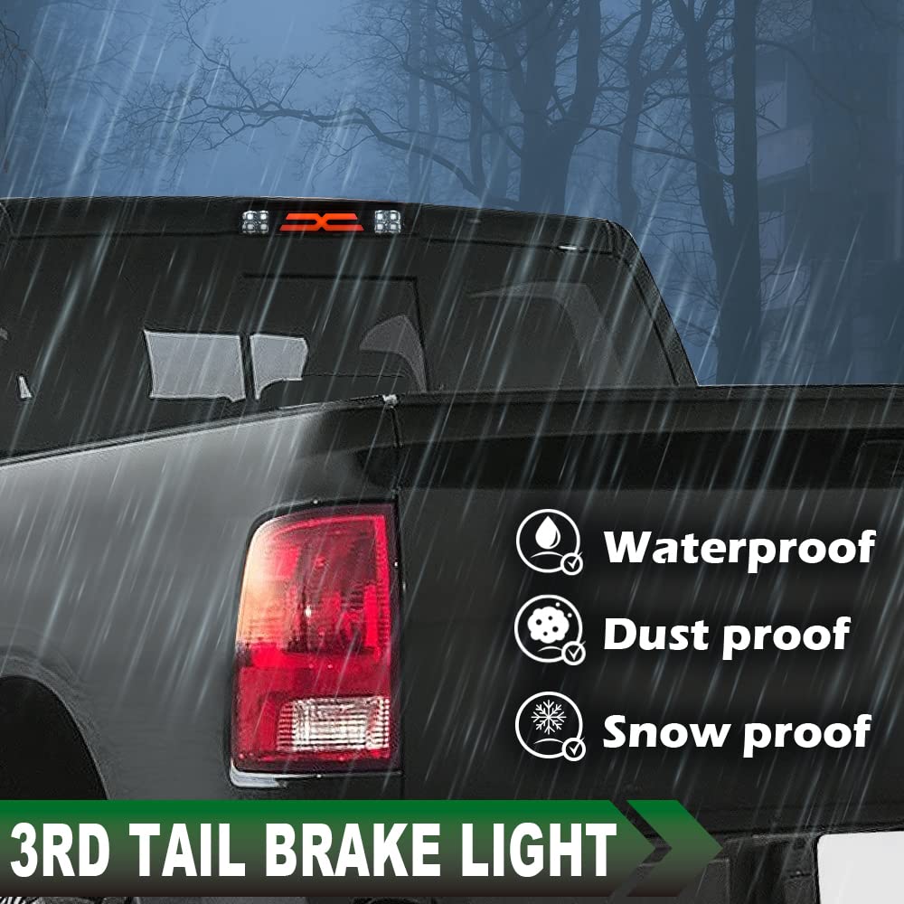 GRAND ORANGE LED 3rd Brake Light Compatible with 1993-2011 Ford Ranger/1999-2016 Ford F250 F350 F450 F550 Super Duty/1995-2003 Mazda B2300 B2500 B3000 B4000 Smoke Lens Black Housing - Image 4