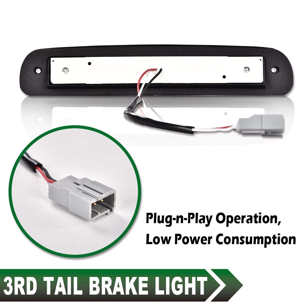 GRAND ORANGE LED 3rd Brake Light Compatible with 1993-2011 Ford Ranger/1999-2016 Ford F250 F350 F450 F550 Super Duty/1995-2003 Mazda B2300 B2500 B3000 B4000 Smoke Lens Black Housing - Image 7