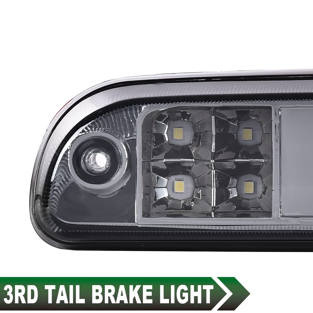 GRAND ORANGE LED 3rd Brake Light Compatible with 1993-2011 Ford Ranger/1999-2016 Ford F250 F350 F450 F550 Super Duty/1995-2003 Mazda B2300 B2500 B3000 B4000 Smoke Lens Black Housing - Image 8