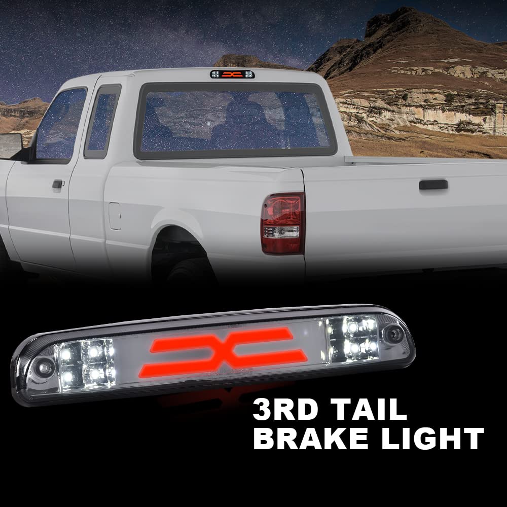GRAND ORANGE LED 3rd Brake Light Compatible with 1993-2011 Ford Ranger/1999-2016 Ford F250 F350 F450 F550 Super Duty/1995-2003 Mazda B2300 B2500 B3000 B4000 Smoke Lens Black Housing - Image 9