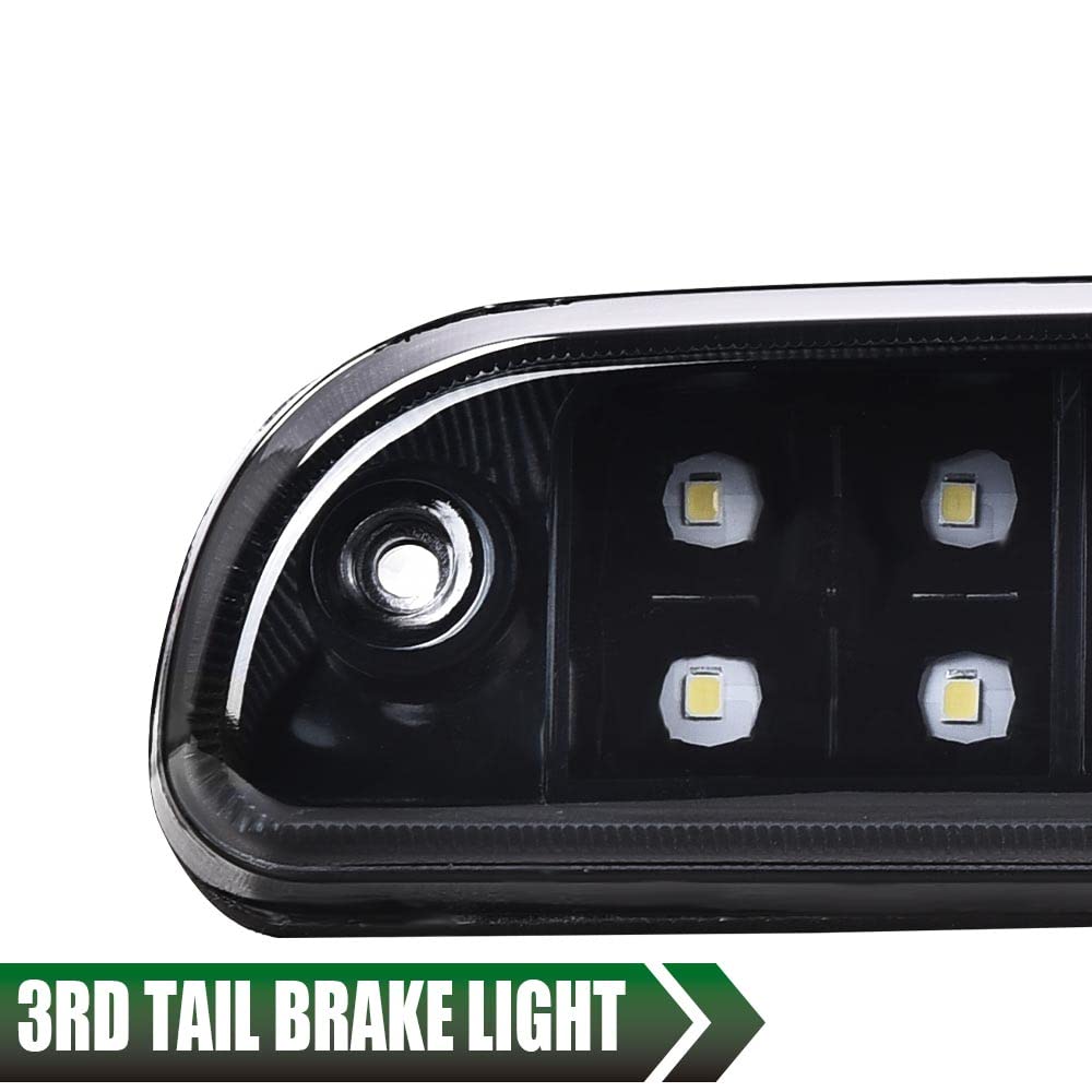GRAND ORANGE LED 3rd Brake Light Compatible with 1993-2011 Ford Ranger/Fit 1999-2016 Ford F250 F350 F450 F550 Super Duty Cargo Lamp Smoke Lens Black Housing - Image 8