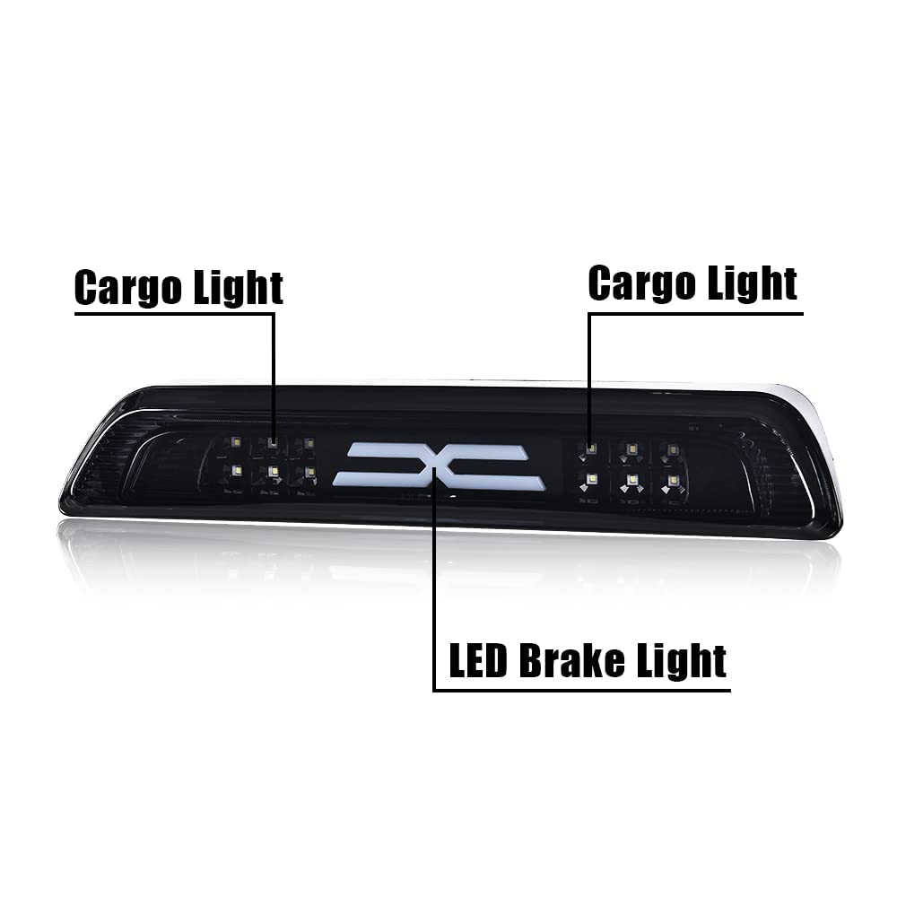 GRAND ORANGE LED 3rd Brake Light Compatible with Toyota Tundra 2007 2008 2009 2010 2011 2012 2013 2014 2015 2016 2017 2018 Cargo Brake Lamp Clear Lens Black Housing - Image 6