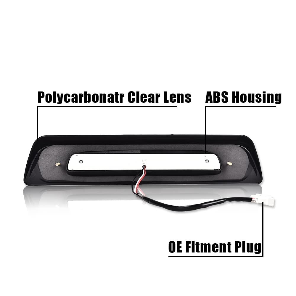 GRAND ORANGE LED 3rd Brake Light Compatible with Toyota Tundra 2007 2008 2009 2010 2011 2012 2013 2014 2015 2016 2017 2018 Cargo Brake Lamp Clear Lens Black Housing - Image 7