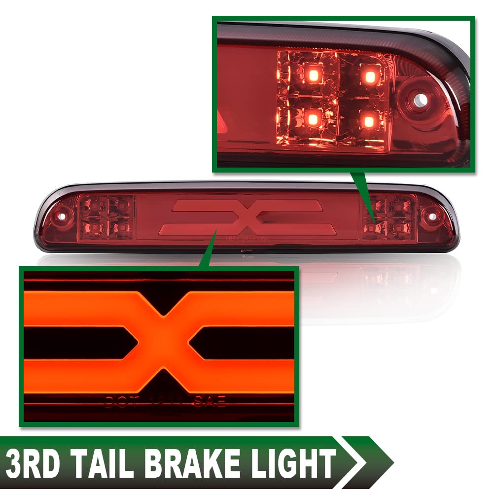GRAND ORANGE LED 3rd Brake Light - Red Lens, Compatible with 1993-2011 Ford Ranger, 1999-2016 Ford F250-F550 Super Duty, 1995-2003 Mazda B2300-B4000 - Image 6