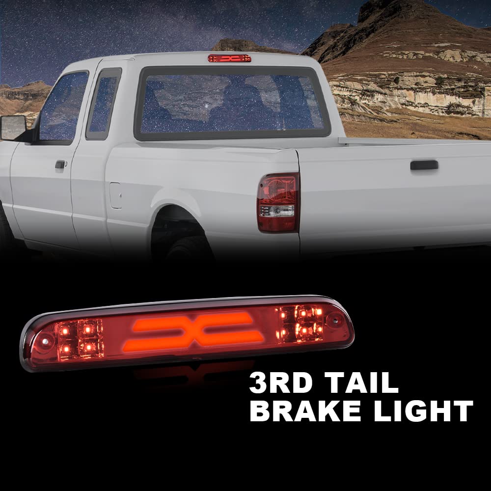 GRAND ORANGE LED 3rd Brake Light - Red Lens, Compatible with 1993-2011 Ford Ranger, 1999-2016 Ford F250-F550 Super Duty, 1995-2003 Mazda B2300-B4000 - Image 9