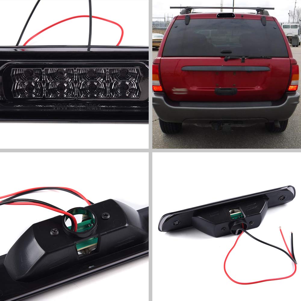 GRAND ORANGE LED Third Brake Light Compatible with Jeep Grand Cherokee 99-04 Tail Light Smoke Lens - Image 9