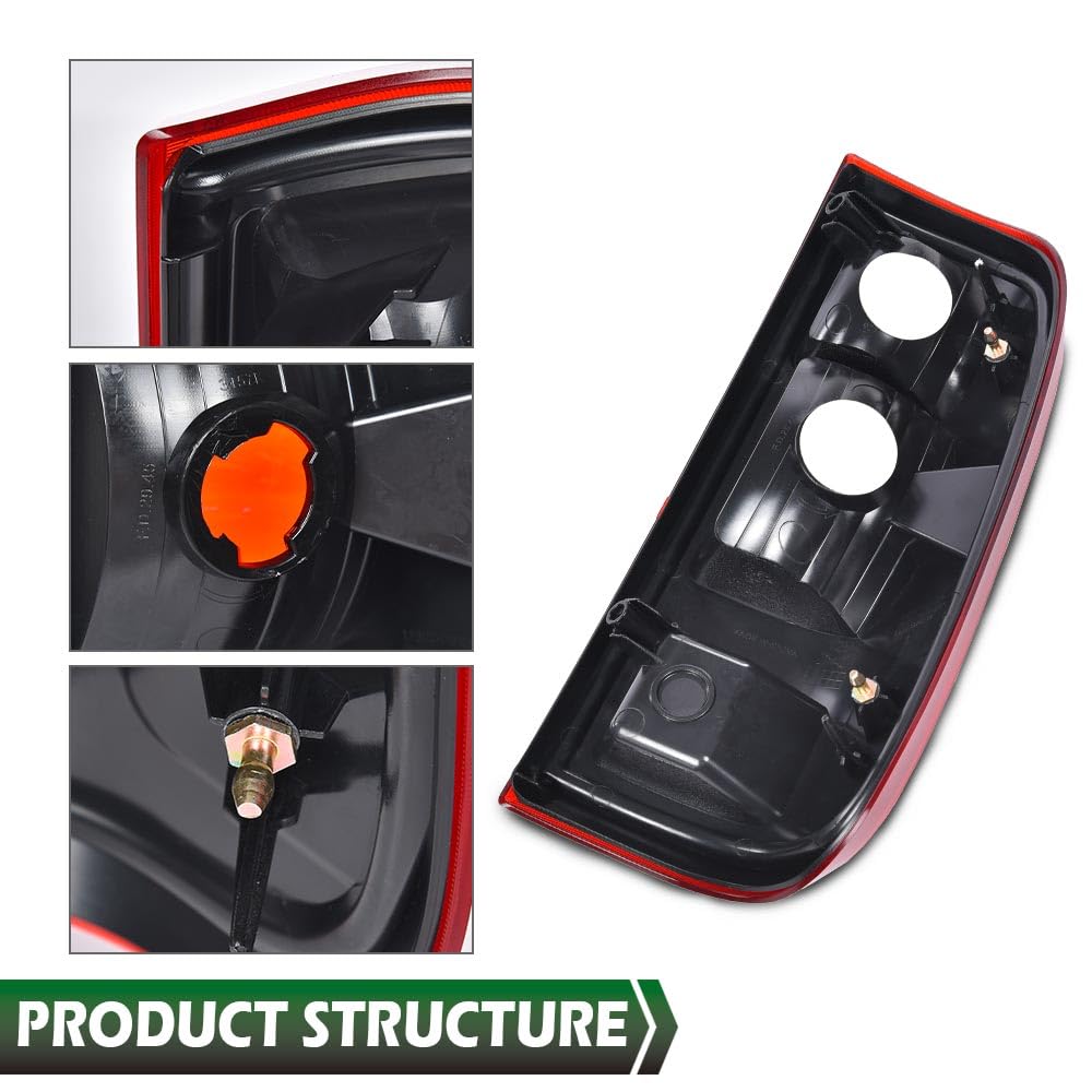 GRAND ORANGE Left Driver Side W/o Bulb Tail Light Assembly Rear Brake Lamp Taillight Compatible with Ford F250 F350 F450 F550 Super Duty 2008 2009 2010 2011 2012 2013 2014 2015 2016 - Image 8