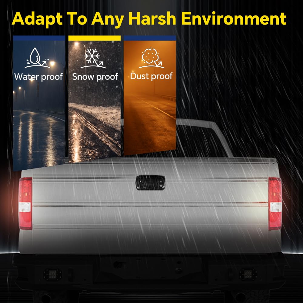 GRAND ORANGE Left Tail Light Assembly Rear Lights Lamp Compatible with Ford F150 2004 2005 2006 LH Driver Side W/o Bulb - Image 5