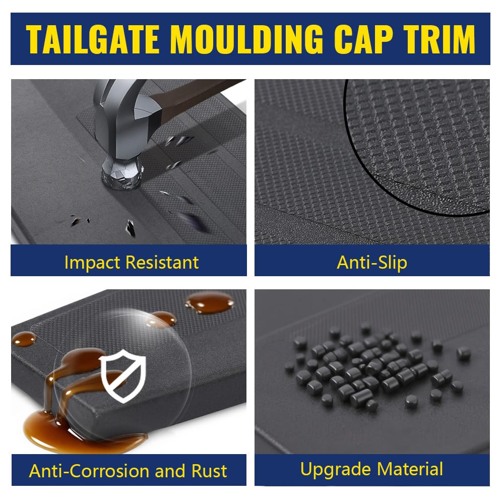 GRAND ORANGE Complete Tailgate Cap Molding Kit Compatible with Ford Super Duty F250 F350 (with Integrated Tailgate Step ONLY) 2017-2020 324099266144 - Image 5