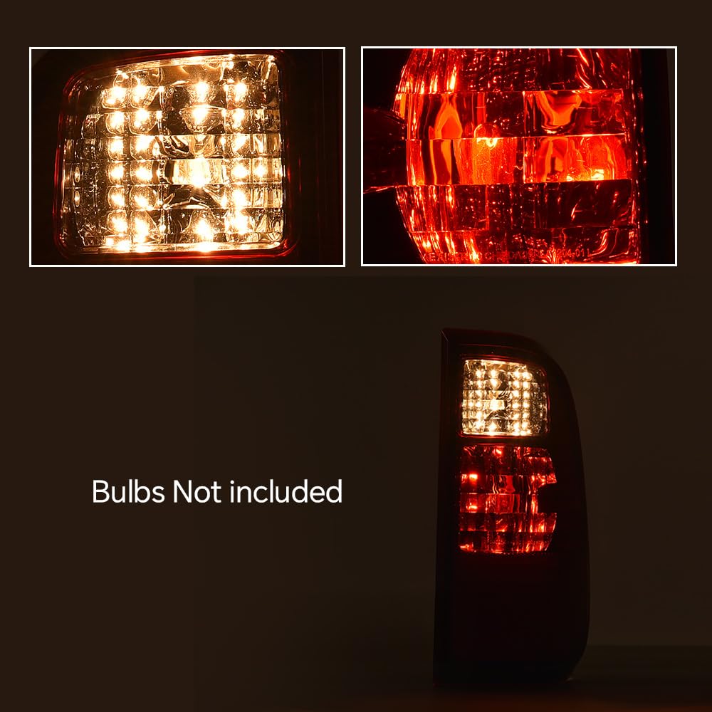 GRAND ORANGE Right Tail Light Assembly Rear Lights Tail Lamp Compatible with Ford F250 F350 F450 F550 Super Duty 2008-2016 RH Passenger Side W/o Bulb - Image 3